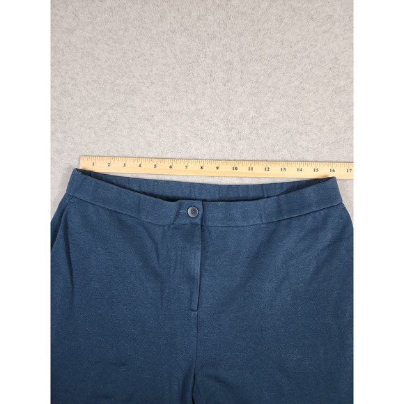 Eileen Fisher Women's Dark Turquois Straight Leg High Rise Pant Size L Business‎ - Picture 10 of 13